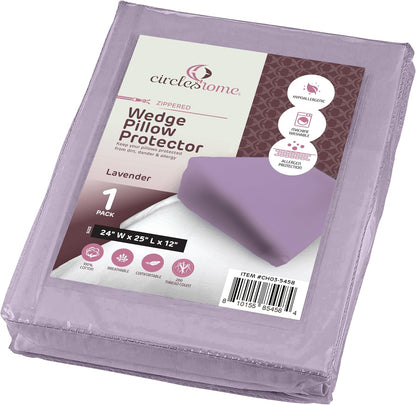 CirclesHome Pillow Protectors 4 Pack Standard Zippered - 100% Cotton Breathable Pillowcases - Protects Pillows from Dirt, Dust and Debri (Standard - Set of 4 - 20x26)