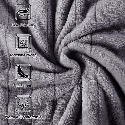 Tefici Heated Blanket Throw 50"x60", Ultra Soft 2-Layer Flannel Electric Blanket, for Home Office Sofa,3 Heat Settings, 4H Auto Off, ETL FCC Certified, Overheat Protection, Machine Washable, Camel