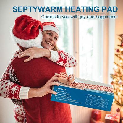 Heating Pad for Back, Electric Heating Pads for Cramps/Abdomen/Waist/Shoulder with 6 Heat Settings and Auto-Off, Moist/Dry Heat pad, Mothers Day Gifts for Mom Women Wife Grandma, 12" x 24"