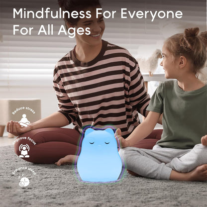 Breathing Pal 'Ted'- Mindfulness Breathing Light, Guided Visual Meditation Breathing Light, Anxiety Relief Items for Calm Down Corner/Meditation/Sleep for Adult&Kid