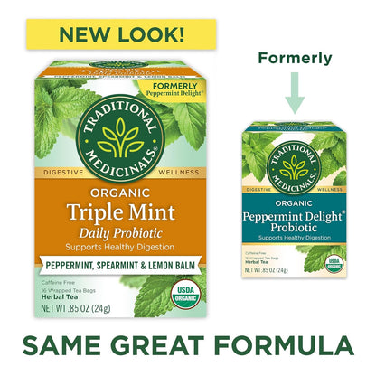 Traditional Medicinals Organic Triple Mint, 96 Tea Bags