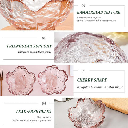 Incense Holder for Sticks and Backflow Incense, Handmade Glass Cherry Blossom Incenses Stick Holder with 9 Incenses Holes Incenses Burner Ash Catcher Ideal for Incense Burning, Home & SPA Decor