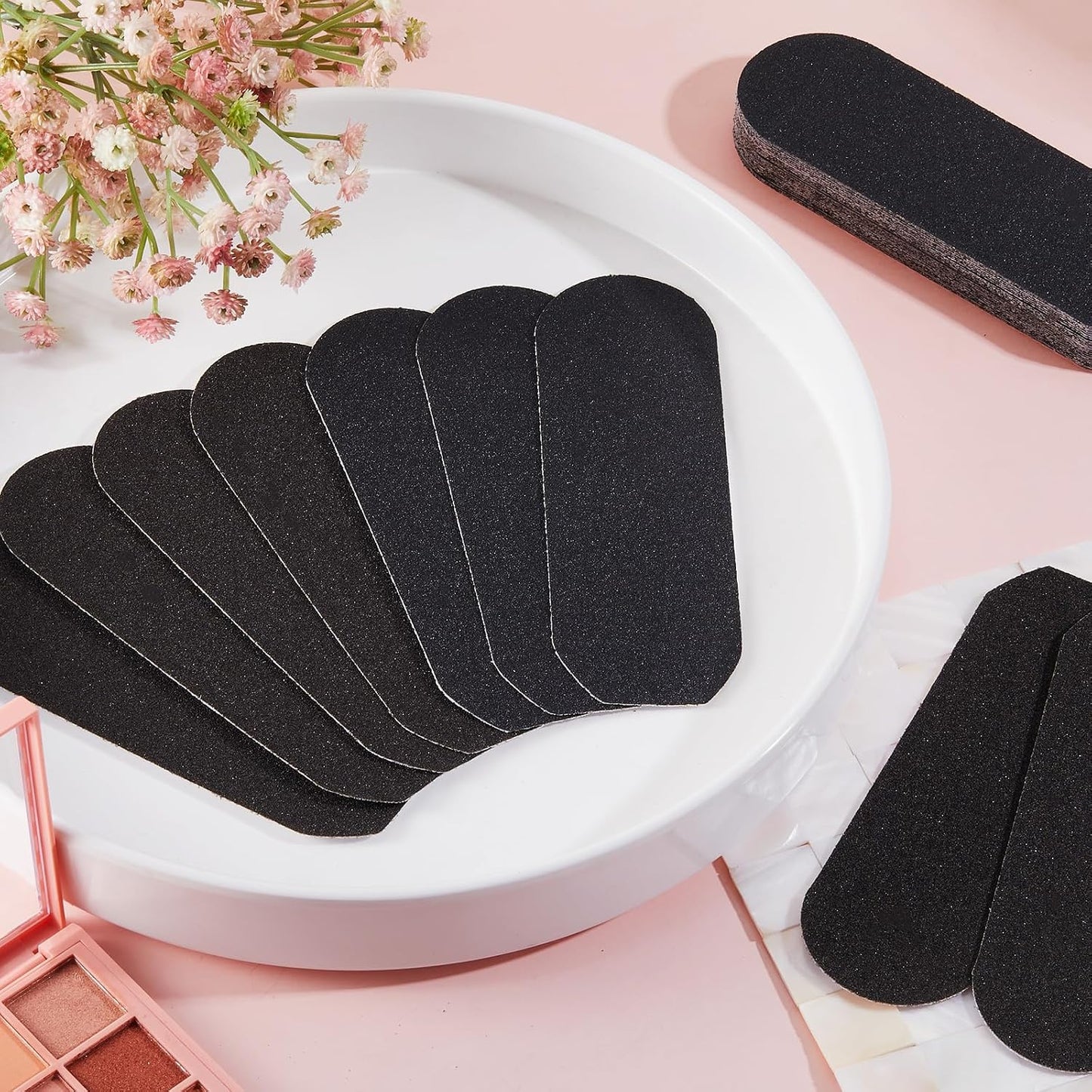 Flutesan 80 Pcs Professional Collection Stainless Steel Foot File Refill 180 Grit and 120 Grit Replacement Pads Coarse Fine Pedicure File Refills Foot Rasp Pad with Removable Glue