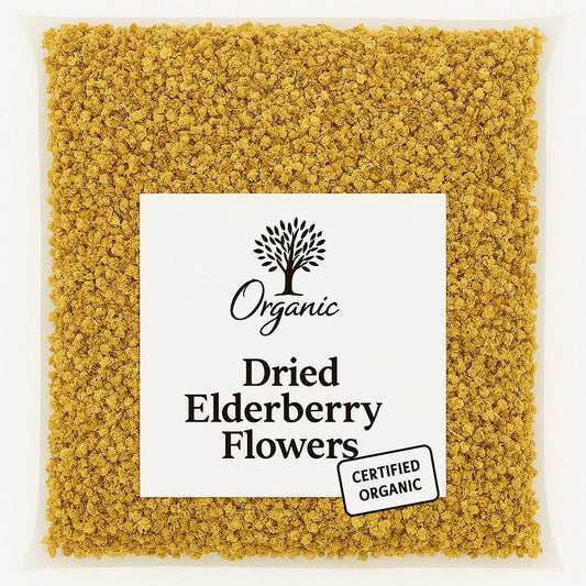 Organic Bio Herbs-Dried Elderberry Flowers – 100% Natural, Premium Quality Herb for Herbal Tea, Tinctures & Remedies – No Additives, Non-GMO (Sambucus Nigra) 2 Oz.