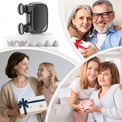 LEERCON Massage Gun Deep Tissue, Silent Motor and Portable Massage Gun with 4 Interchangeable Heads for Deep Muscle Relief and Relaxation, Relax Gift