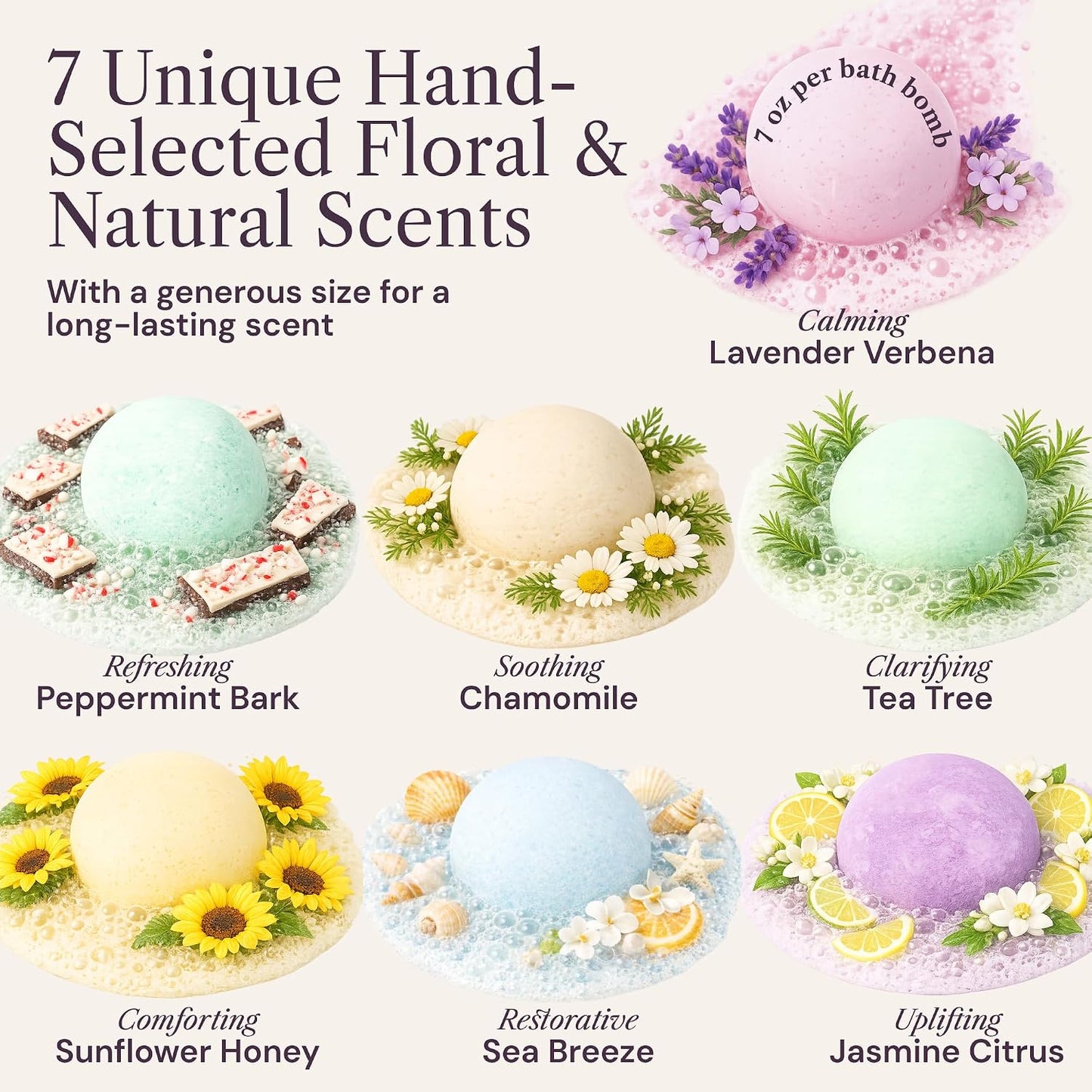XXXL Bath Bombs for Women, 7pc, Birthday Gifts for Women by AdeleGourdain