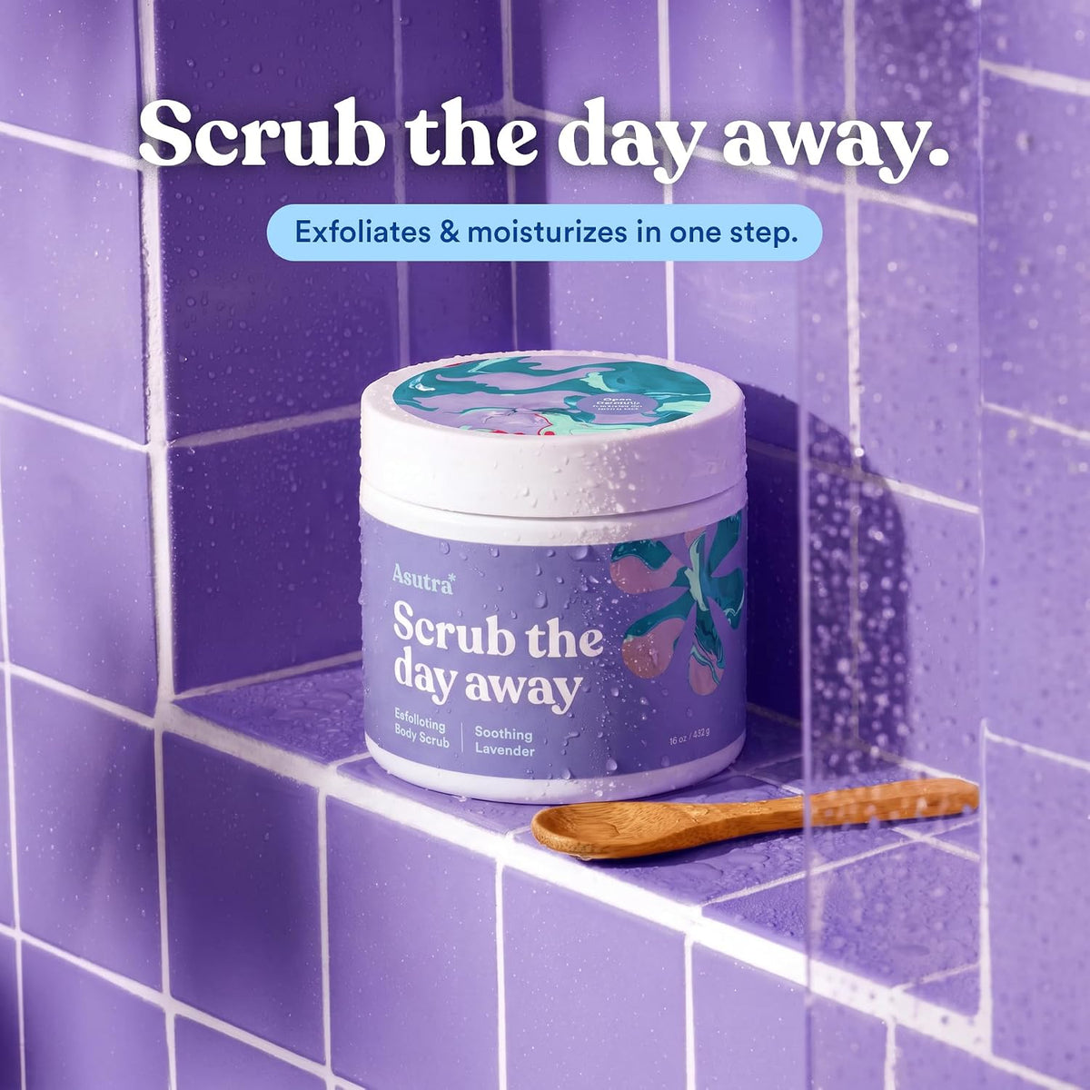 ASUTRA Dead Sea Salt Essential Oil Body Scrub Exfoliator (16 Ounce)