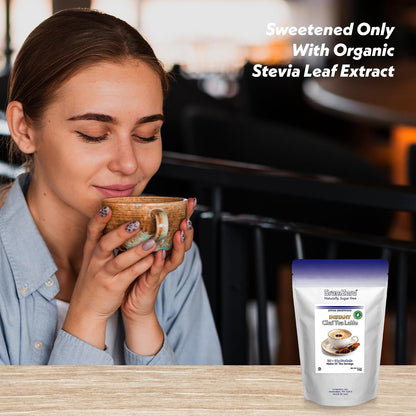 Gramzero Premium Chai Latte Powder Mix | Best Chai Drink Mix | No Sugar Added | Kosher | Stevia Sweetened | 20 Single Serve Packets | Each Packet Makes 8fl Oz Rich and Delicious Instant Chai Tea Latte