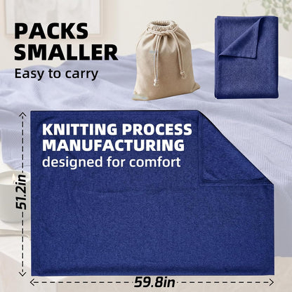 Travel Blanket Airplane - Ultra Soft & Lightweight Knit Design