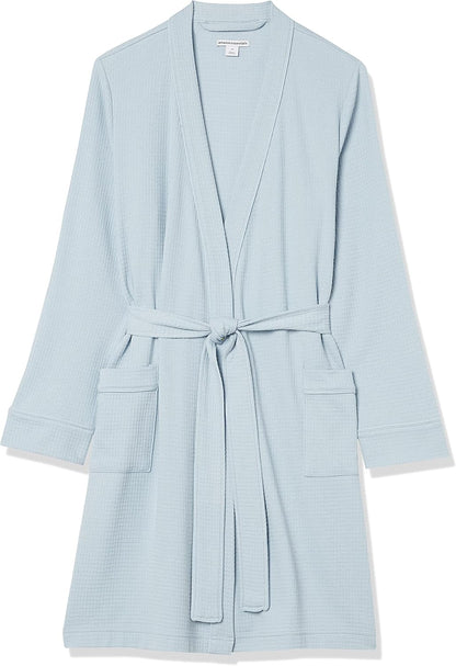 Amazon Essentials Women's Lightweight Waffle Full-Length Bath Robe (Available in Plus Size)