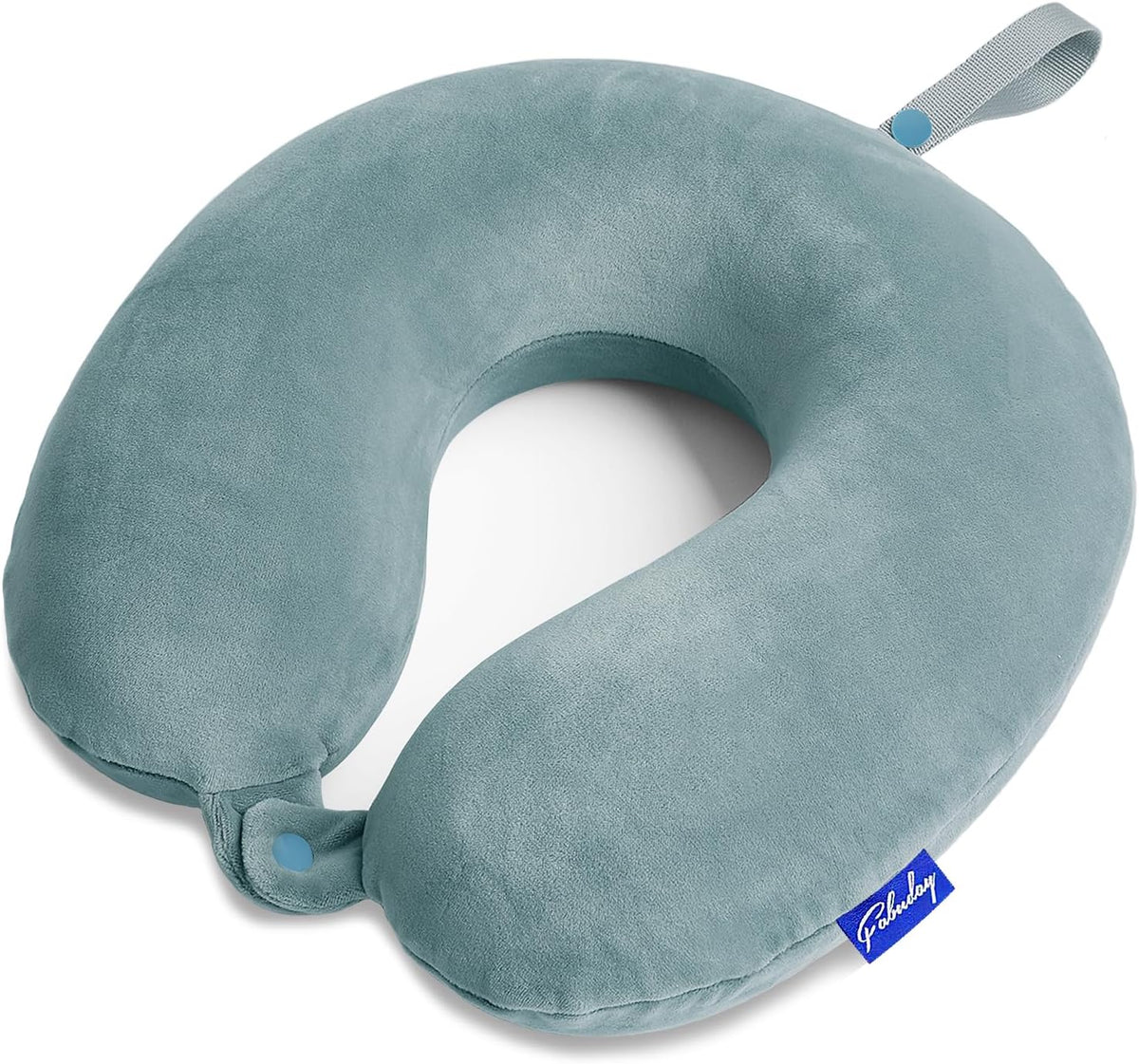 Travel Pillow Memory Foam for Airplanes - Neck Pillow for Traveling, Car, Home, Flight Pillow for Sleeping with Attachable Snap Strap Soft Washable Cover, Provide Head Neck Support Rest, Dark Gray