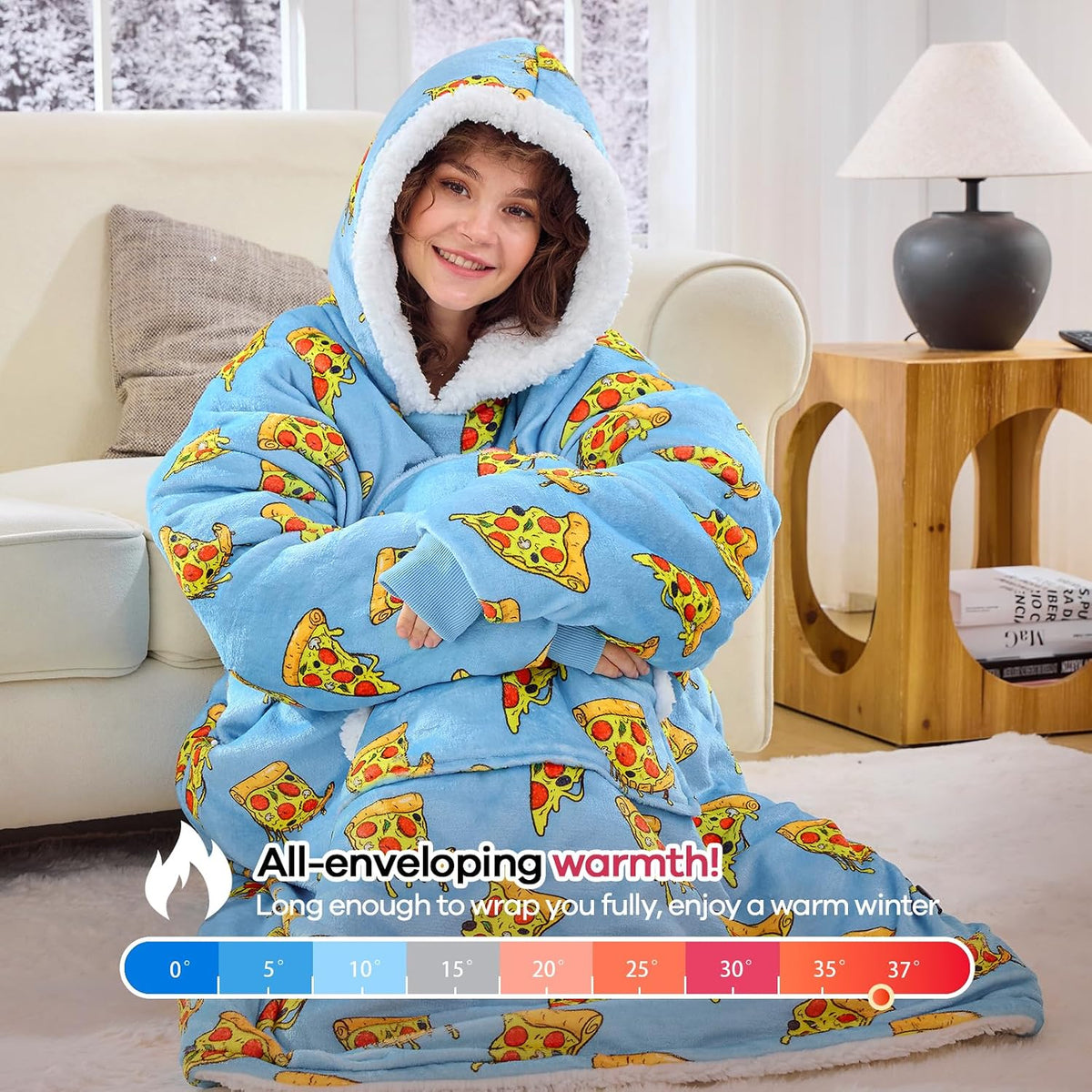 yescool Wearable Blanket Hoodie as Christmas Birthday Gifts for Women Mom - Colors A