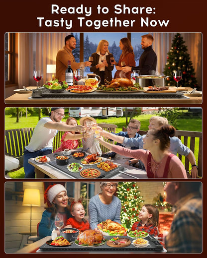 Warming Mat For Food Extra Large 36"x16" 580W Food Warming Mat With Heat Resistant Pad,Chafing Dishes for Buffet 6 Temp 6 Hour,Roll Up Food Warmers for Parties Buffet for Catering Gatherings