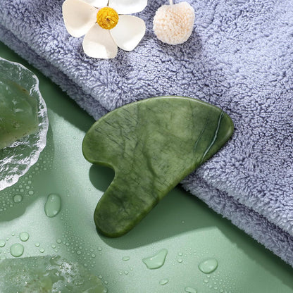 rosenice Gua Sha Facial Tools Guasha Tool Gua Sha Jade Stone Manual Massage Sticks for Jawline Sculpting and Puffiness Reducing for Face Body Tensions Reduce Festive Gifts