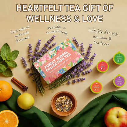 Tea Sampler Loose Leaf Tea Gift Set, 7 Assorted Herbal Tea For Tea Lovers