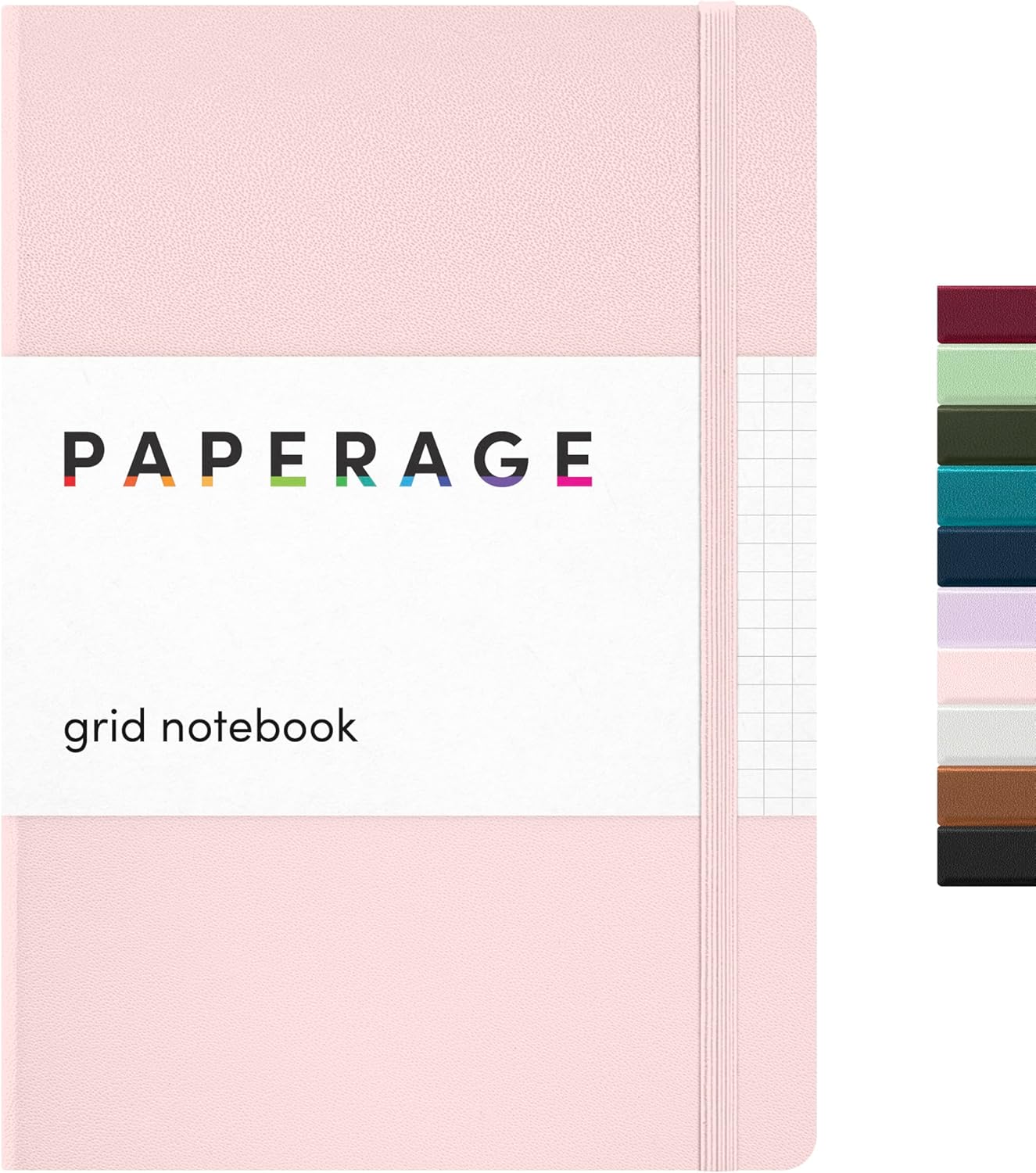 PAPERAGE Lined Journal Notebook, Hardcover Journal for Women & Men, 160 Pages, (5.6 in x 8 in), College Ruled Journaling Notebook for Work, School Supplies & Note Taking, (Black)