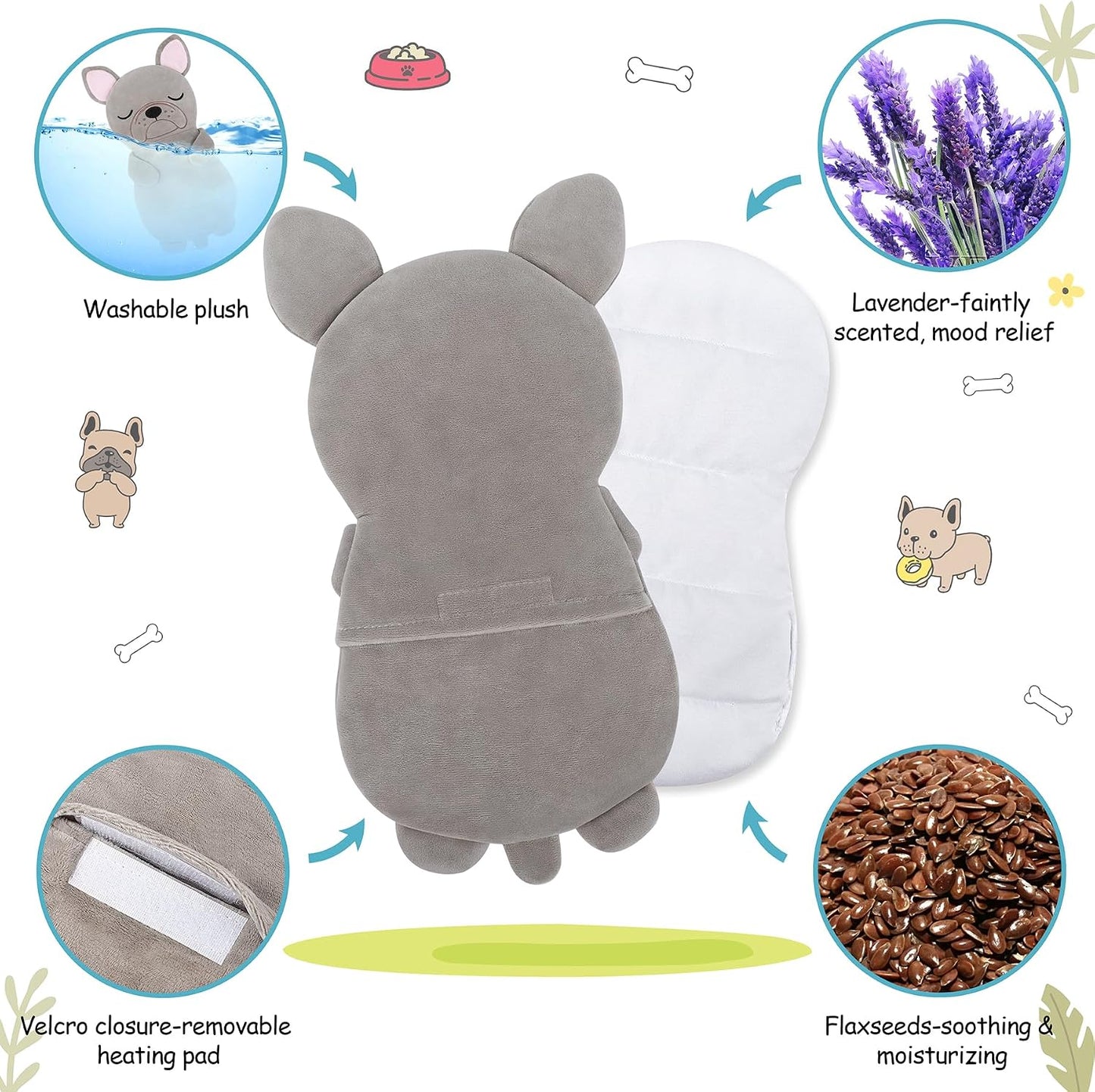 Microwave Heating Pad for Period Cramps,Otter Microwavable Heating Pad for Shoulder Neck Back Knee Pain Relief with Lavender Scented,Cute Otter Plush Toys Heat Pack for Women Kids Birthday