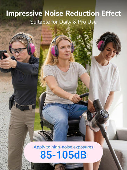 Dr.meter Ear Protection Ear Muffs, Noise Cancelling Headphones for Adults Kids 31dB Earmuffs for Noise Reduction, Hearing Protection for Shooting Gun Range, Mowing, Monster Jam, Sensory, Fireworks
