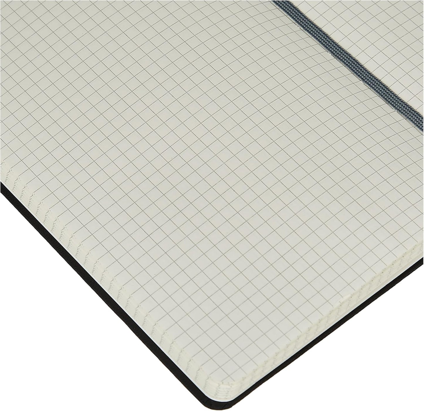 Amazon Basics Classic Lined Writing Notebook for Note Taking and Journaling, Hardcover with Elastic Closure, 240 Pages, 5" x 8.25", Black