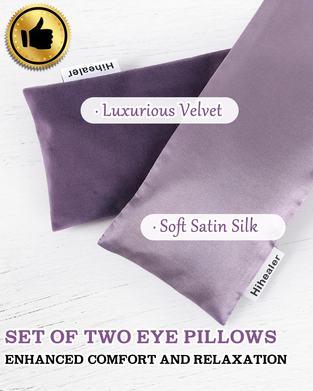 Hihealer Weighted Eye Mask for Sleeping, Lavender Eye Pillow for Spa Yoga