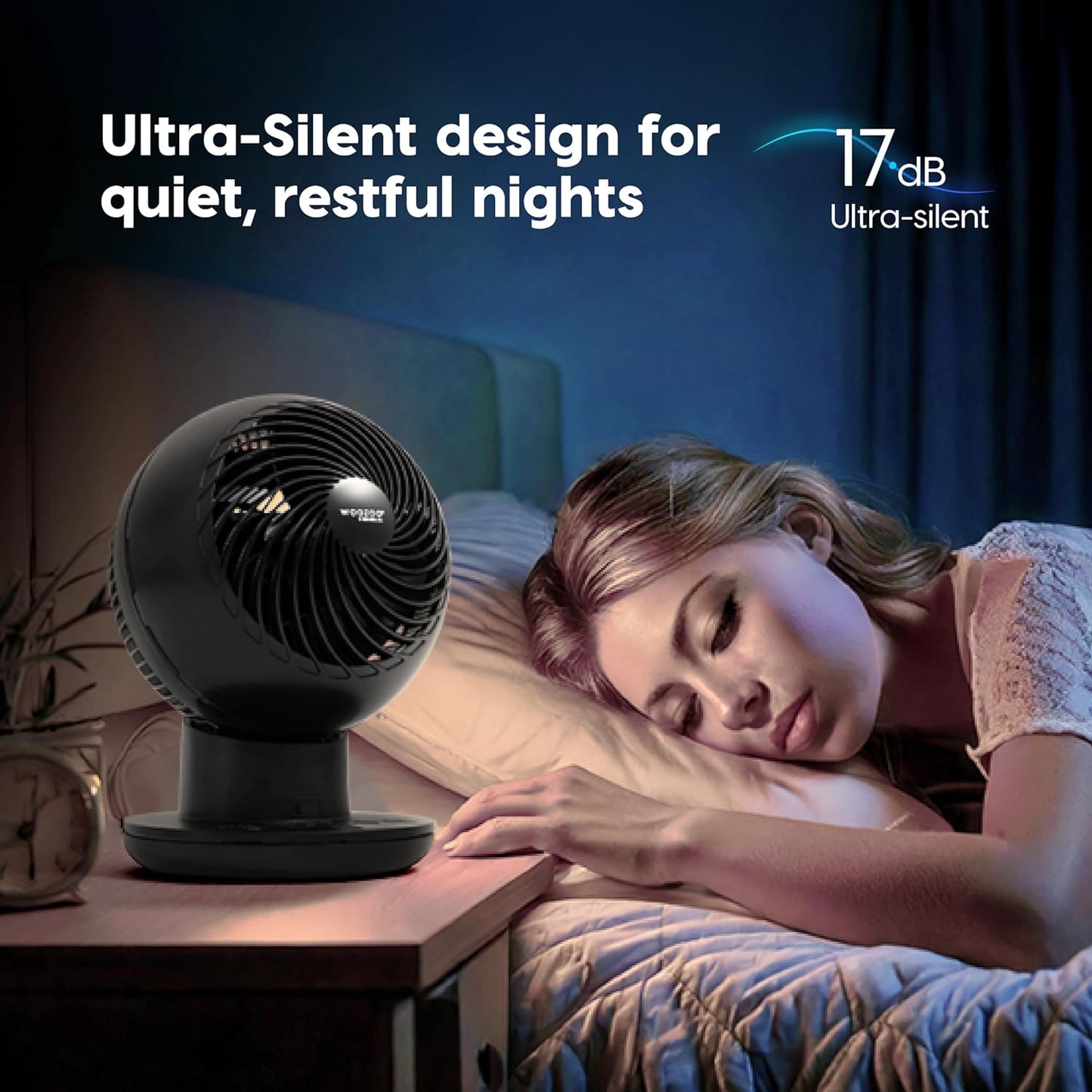 IRIS USA WOOZOO Air Circulator Fan with Remote, Oscillating, 5 Speeds, 82ft Max Air Distance, 90° Adjustable Tilt, 30db Quiet Motor, Small Fan for Bedroom, Office, Dorm, White