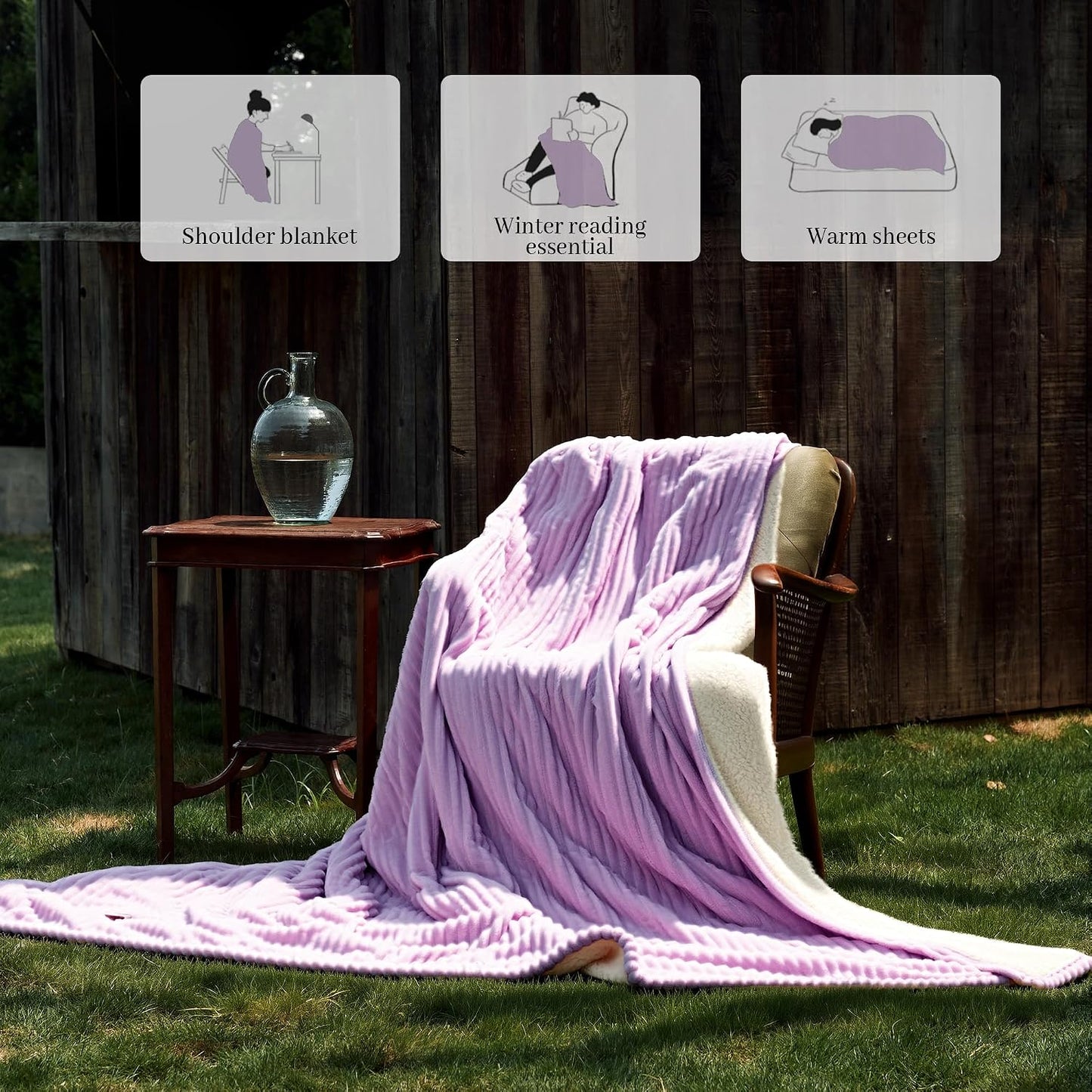 Texciting Heated Blanket Electric Blanket Throw 50''X60''-Heating Throw with 9 Heat Settings-2-10 Hours Auto Off,ETL Certified,Machine Washable (Green)