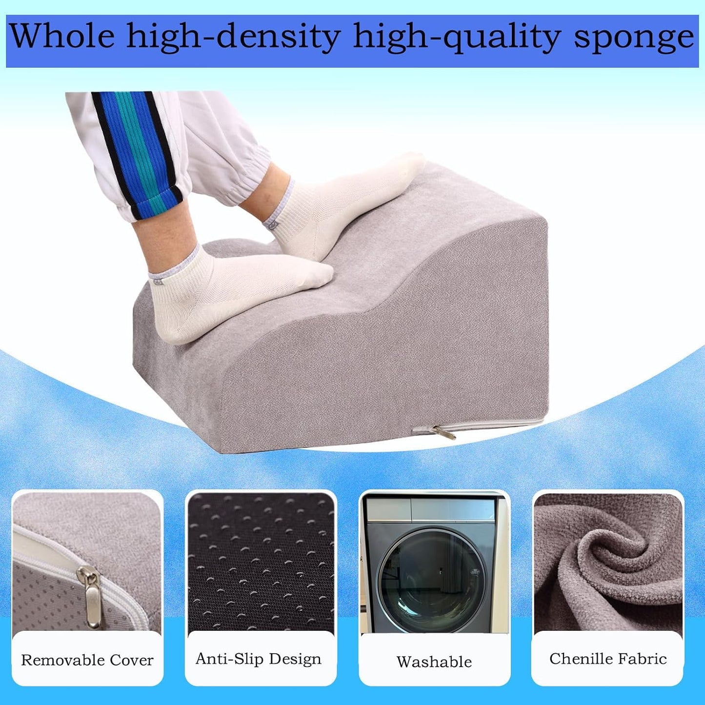 Foot Rest for Under Desk at Work.Multifunctional 3-Tier Foot Stool,with Washable Footrest.for Under Desk,Office Chair Gaming Chair & Sofa,Leg Elevation Pillow,Supports Posture -Dark Grey