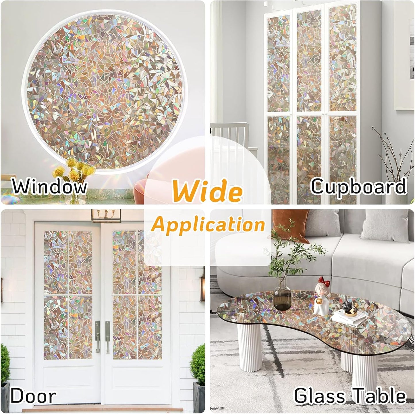 LUTE Blackout Window Film, Window Tint for Home Privacy, 17.5" x 78.7"