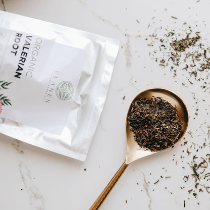 Elanen Naturals Organic Valerian Root 4 oz. (113g), USDA Certified Organic Valerian Root Herb Tea, Te De Valeriana Para Dormir, Valarian Officinalis Whole Loose Leaf, Cut & Sifted