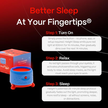 Helight Red Light Therapy Sleep Device – 630nm Pure Red Light Lamp Sleep Aid to Support Deep Relaxation – Rest Lamp Backed by Science for Adults & Kids Bedrooms