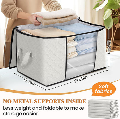 Fab totes Storage Bags for Clothes Blanket Storage Bins with Lids