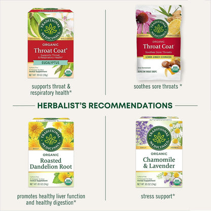 Traditional Medicinals Tea, Organic Licorice Root, Soothes the Digestive Tract & Promotes Respiratory Health - Kosher, Non-GMO, Caffeine-Free - 96 Tea Bags (6 Pack)