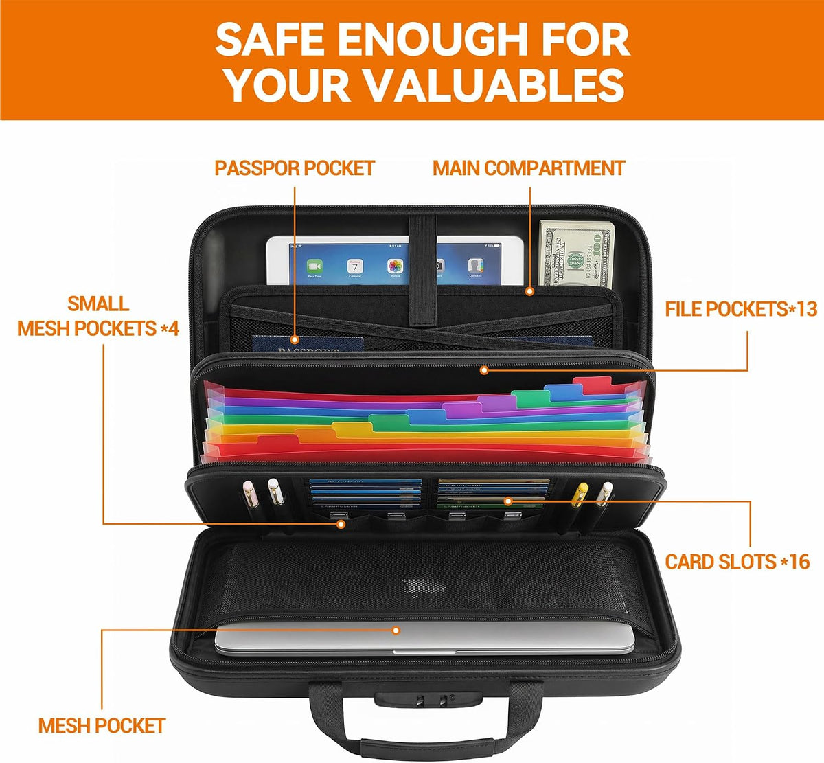 TILYMOL Fireproof Document Bag (5200℉) with Upgraded Heat Insulated Layers