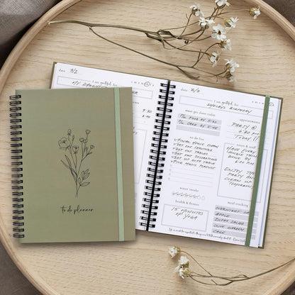 Beautiful To Do List Notebook - Aesthetic Undated ADHD Daily Planner Gift
