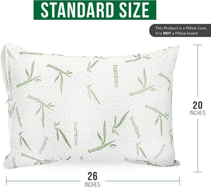 Bamboo Viscose Waterproof Pillow Protectors Queen Size, Pack of 2