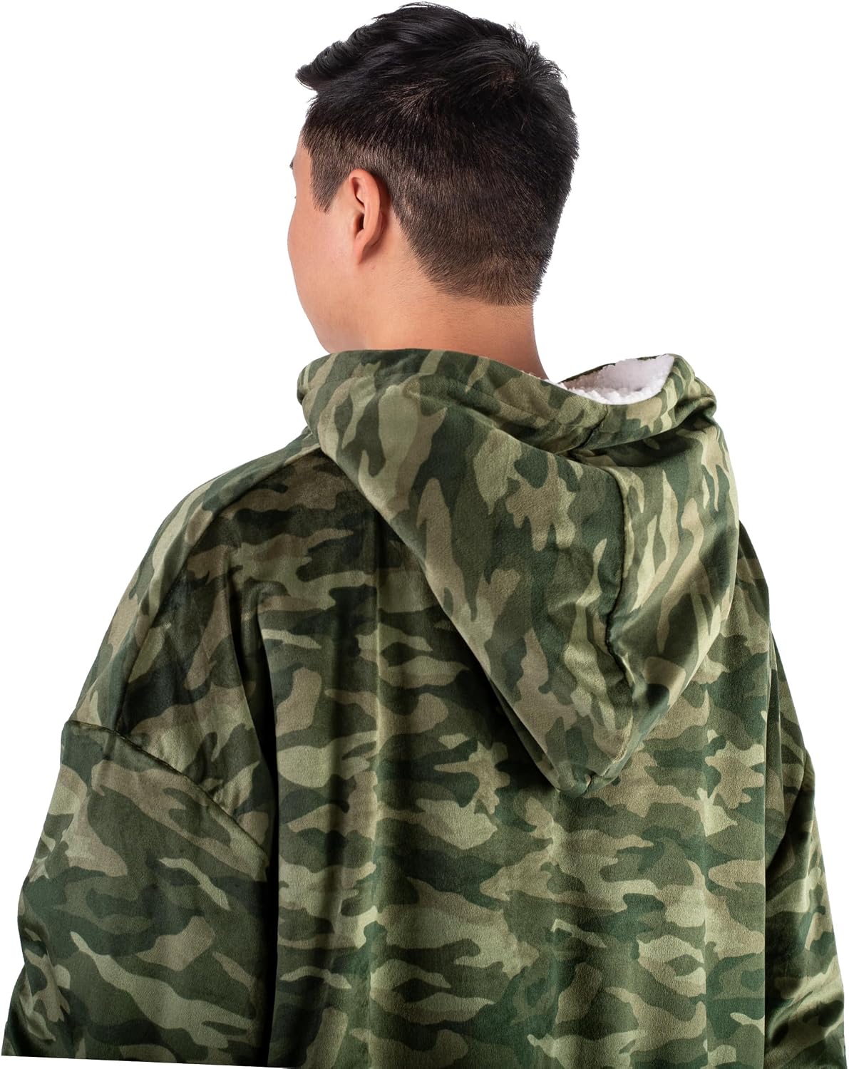 Bare Home Wearable Blanket Hoodie - Soft Plush Sherpa - Warm and Cozy - Oversized Wearable Blanket