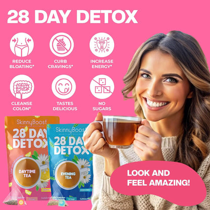 Skinny Boost Detox Tea Kit - Slimming Tea for Weight Loss & Bloating