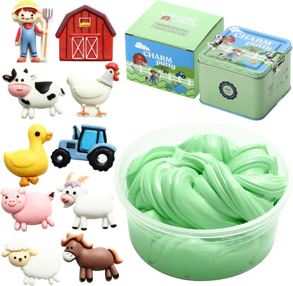 Special Supplies Sensory Therapy Putty for Kids and Adults with Cute Charms, Resistive Hand Exercise Stress Relief Therapy Putty (Farm)