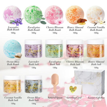 Gifts for Women & Men, Birthday Gifts - 15 Pcs Luxurious Spa Gift Set