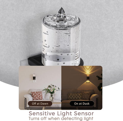 Briignite Flameless Candle Night Light, 2 Pack, Night Lights Plug into Wall, Candle Nightlight with Light Sensor, 0-100LM Dimmable LED Night Light Plug in, 1800K Amber Nightlight for Hallway Bathroom
