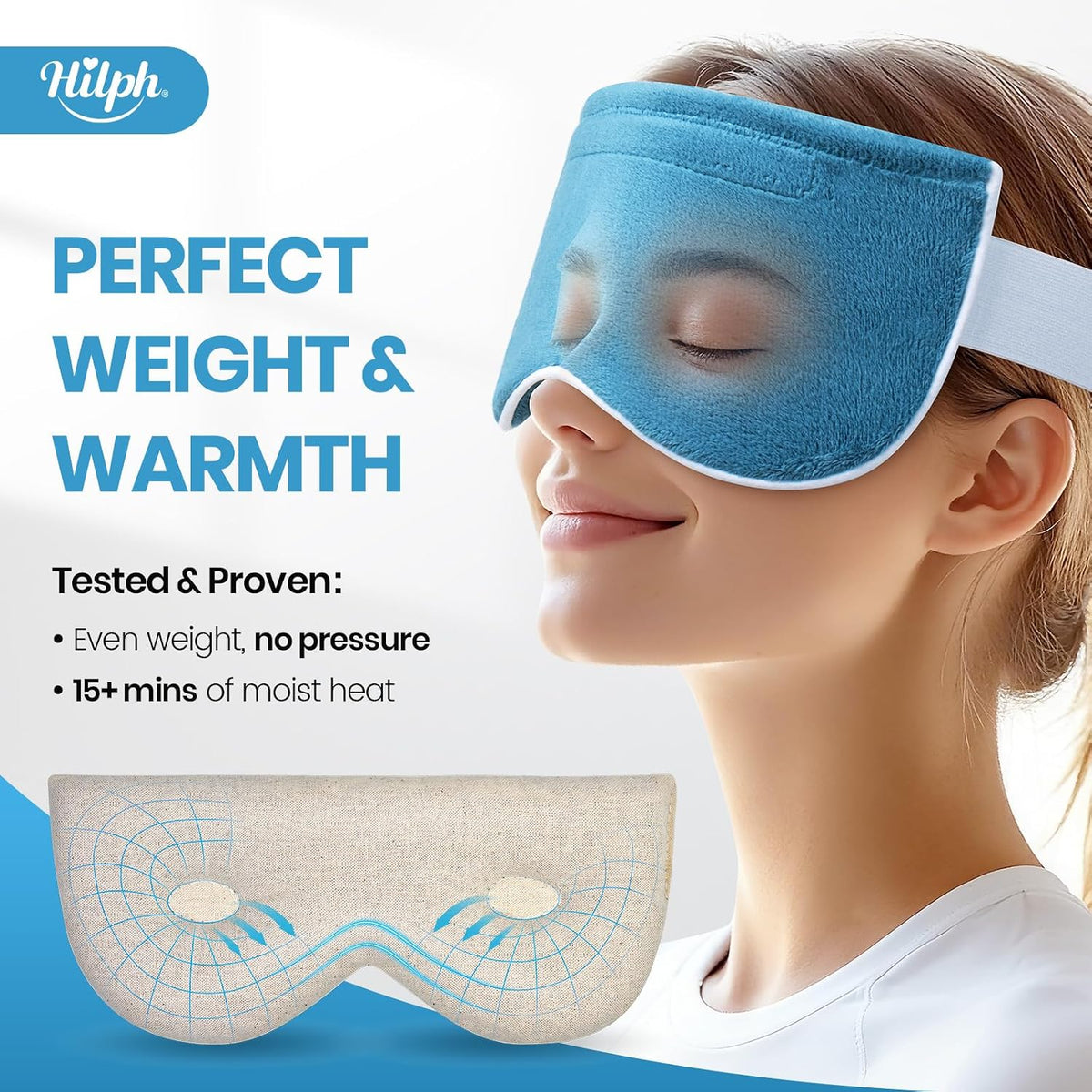 3D Heated Eye Mask for Dry Eyes,Microwavable Moist Heat Eye Compress