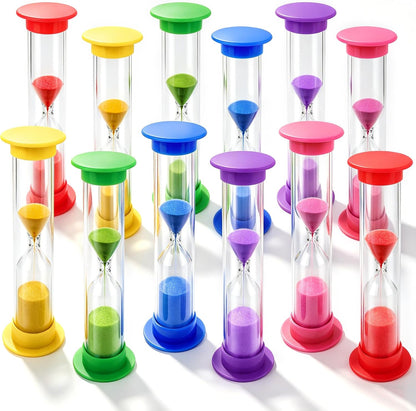 SHINDEL 2 Minute Sand Timer, 12PCS Hourglass Timers for Toothbrush