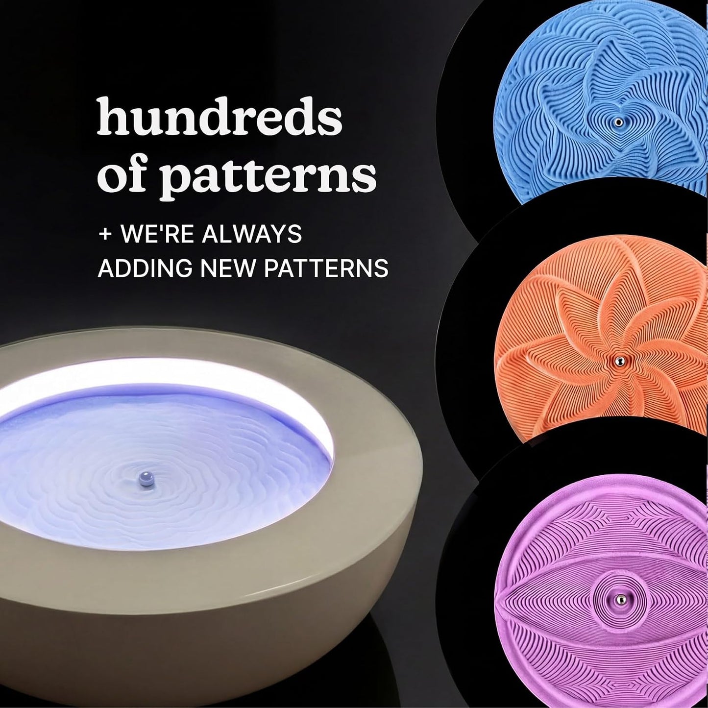Homedics Drift 11” Sandscape – Version 2.0 with Updated Connected Experience, Smart Wi-Fi Zen Table Décor, LED Ambient Light, Modern Sand Art for Relaxation & Mindfulness, Home & Office Calm Décor