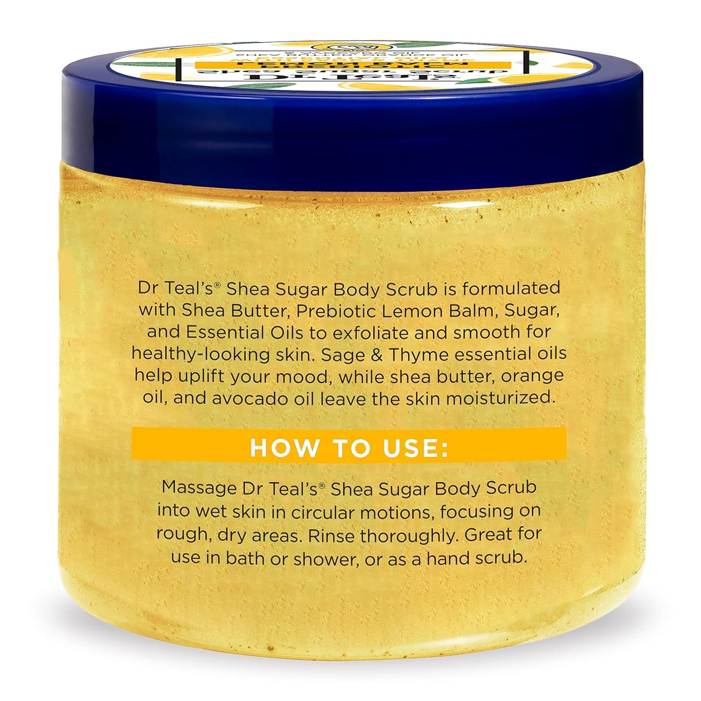 Dr Teal's Shea Sugar Sleep Scrub, with Melatonin, Lavender, & Essential Oils, 19oz (Pack of 3)