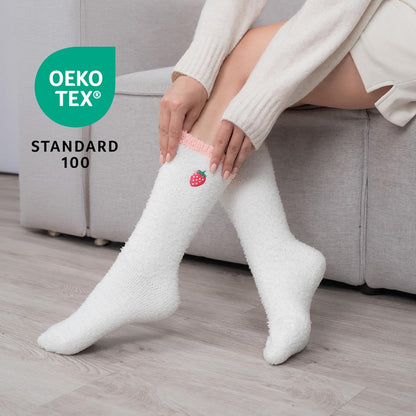 COOLMATE Fuzzy Socks for Women Gift Box – Cozy Soft Cloud Socks for Spa Home, Mother’s Day Gifts for Mom Grandma