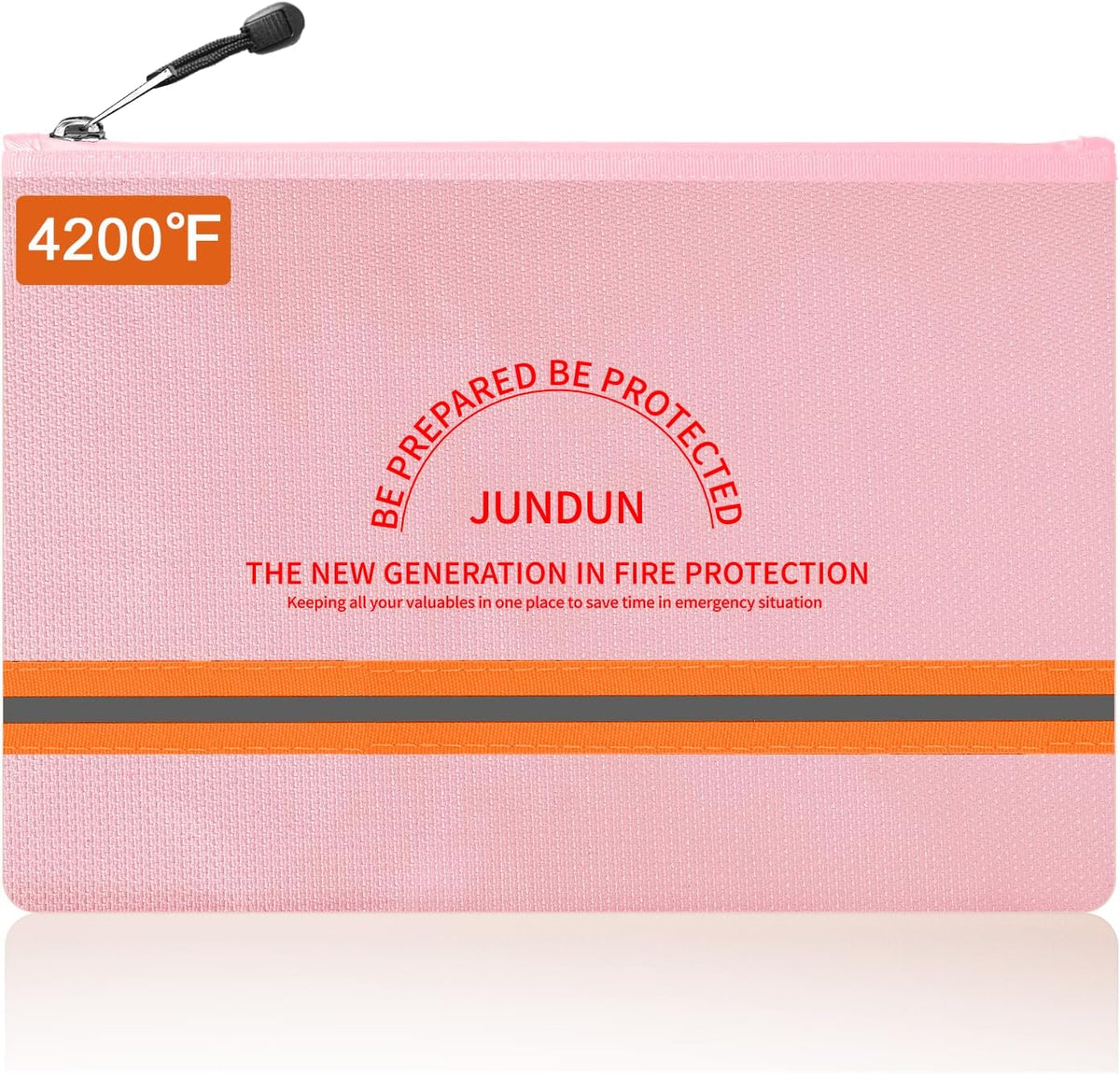 JUNDUN Fireproof Document Bags,14.2”x 10.0”Waterproof Fireproof
