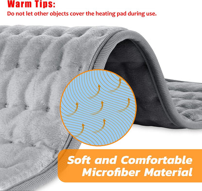 Electric Heating pad for Back Neck Shoulder Knee Arms Legs- Electric Heat Pads with 6 Heat Settings & Auto Shut Off Heat Heating Pad for Birthday Mother Father Girl Men Women