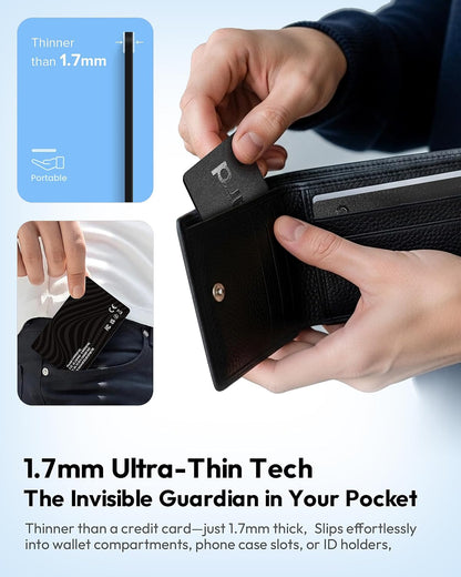 Incard Wallet Tracker Card,Certified by Apple Find My & Goole’s Find Hub Bluetooth Tracker, 1.7mm Wallet Finder, IP68 Waterproof Smart Card,5 Years Battery Life Item Finder for Passport-1PCS