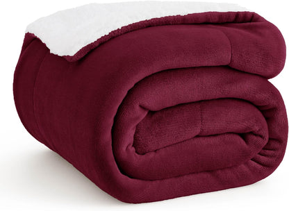 Bedsure GentleSoft Sherpa Fleece Throw Blanket for Couch, Non-Heated, Thick & Warm Cozy Blanket for Winter, Soft Fuzzy Plush Throw Gifts for Women and Men, Grey, 50x60 Inches