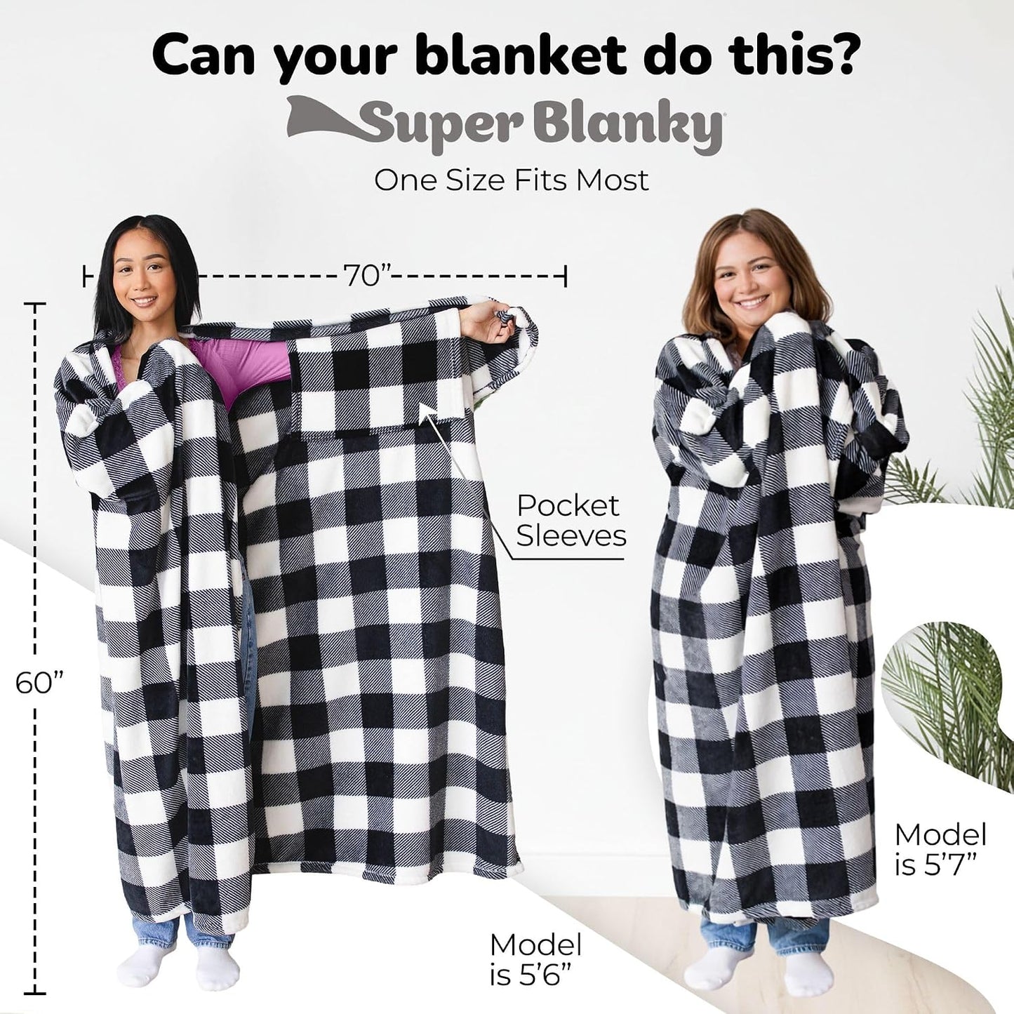 Super Blanky Wearable Blankets for Women & Men, Graduation Day Gift for Her, Cozy Gifts for Women, Wife Birthday Gifts Ideas